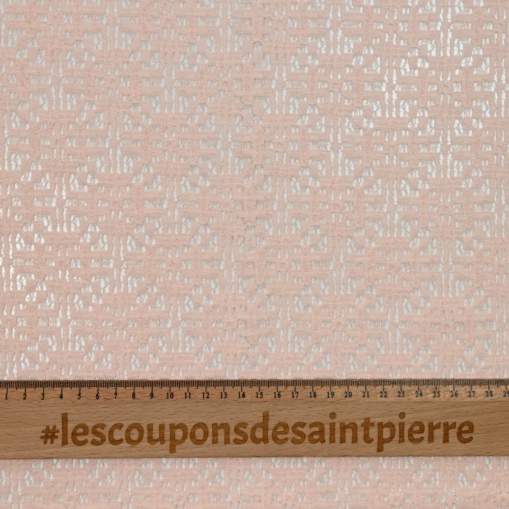 Dentelle polycoton Mariela rose saumon - Image 4