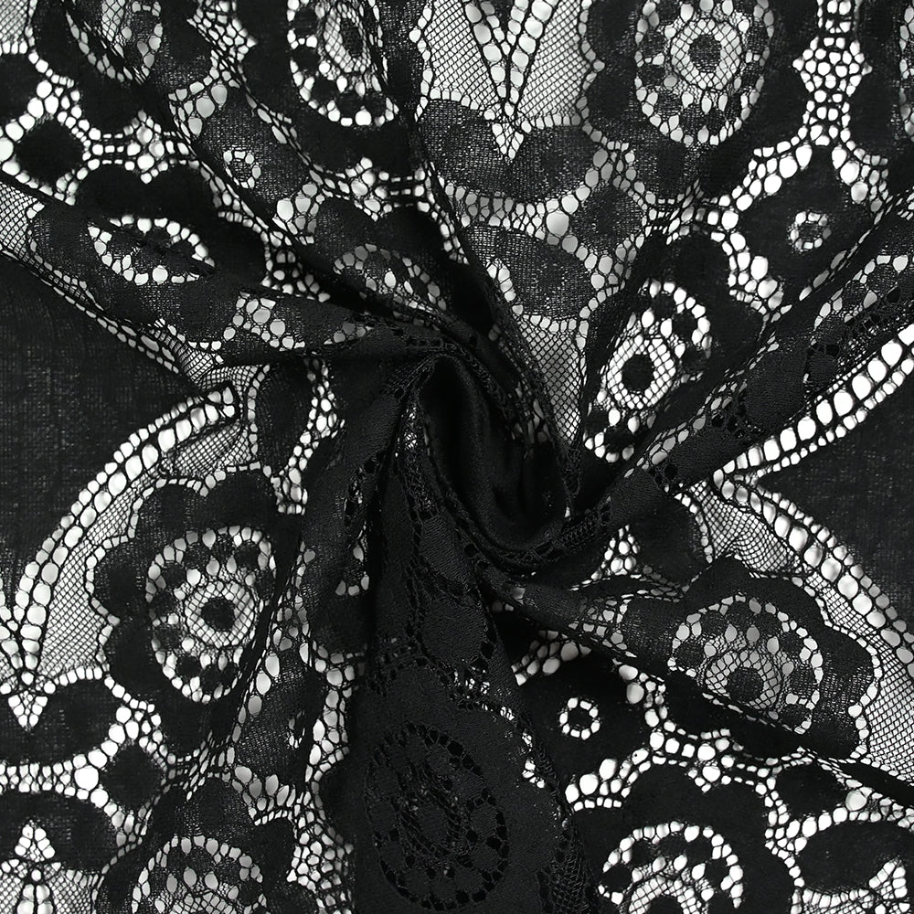 Dentelle polyester bohème noir - Image 2