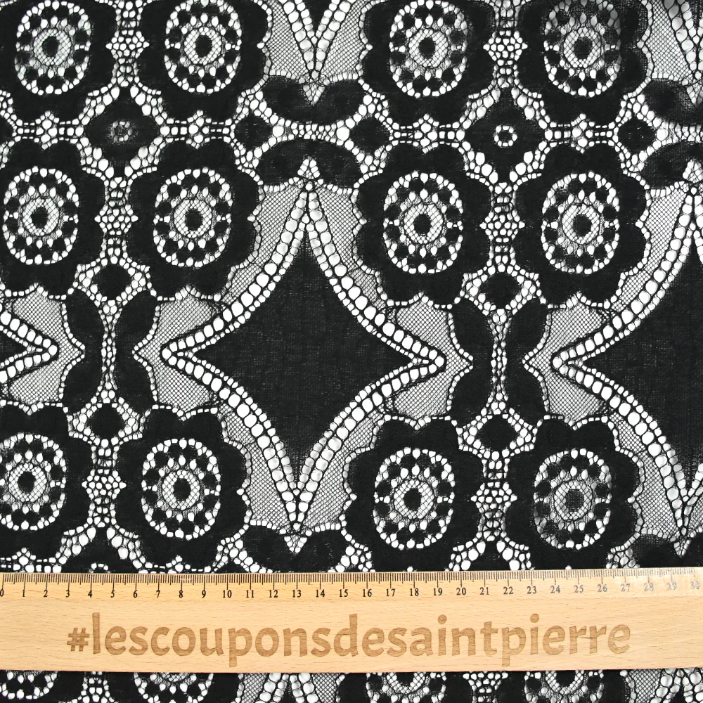 Dentelle polyester bohème noir - Image 3