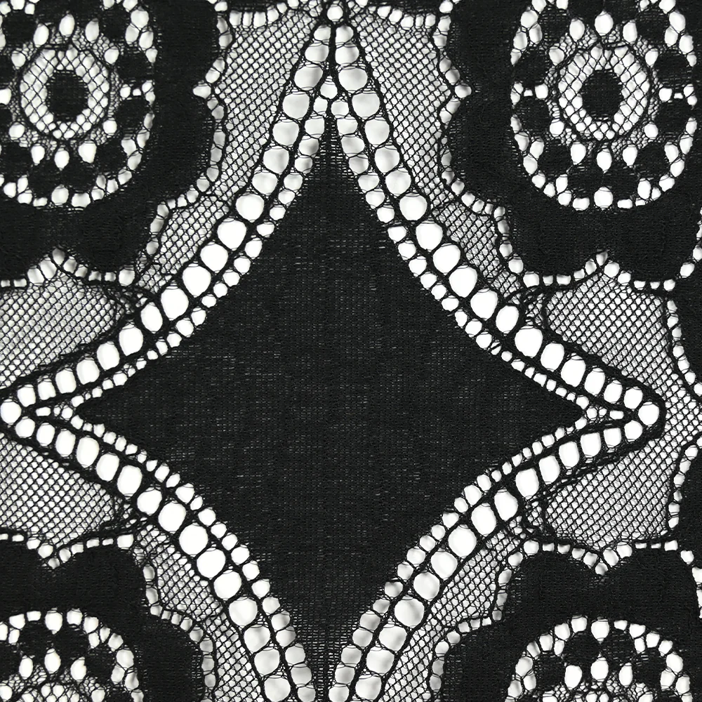 Dentelle polyester bohème noir - Image 4