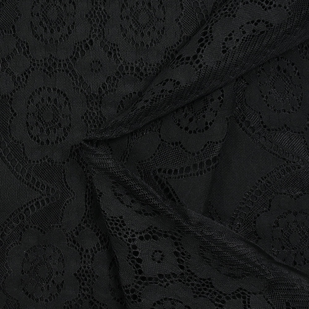 Dentelle polyester bohème noir - Image 6