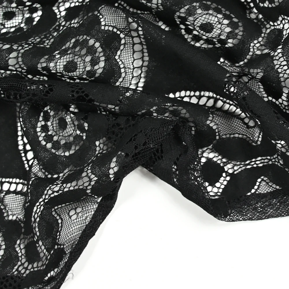 Dentelle polyester bohème noir - Image 7