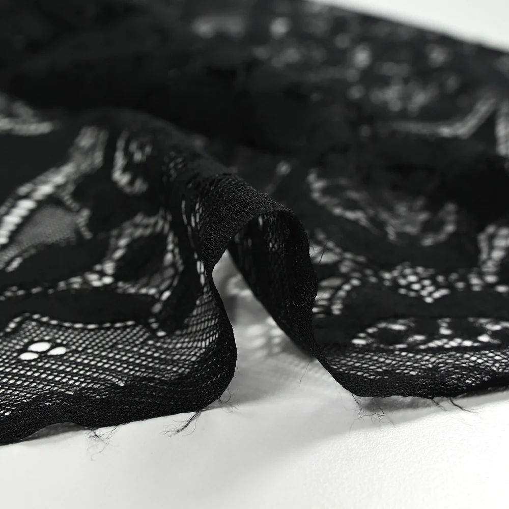 Dentelle polyester bohème noir - Image 8
