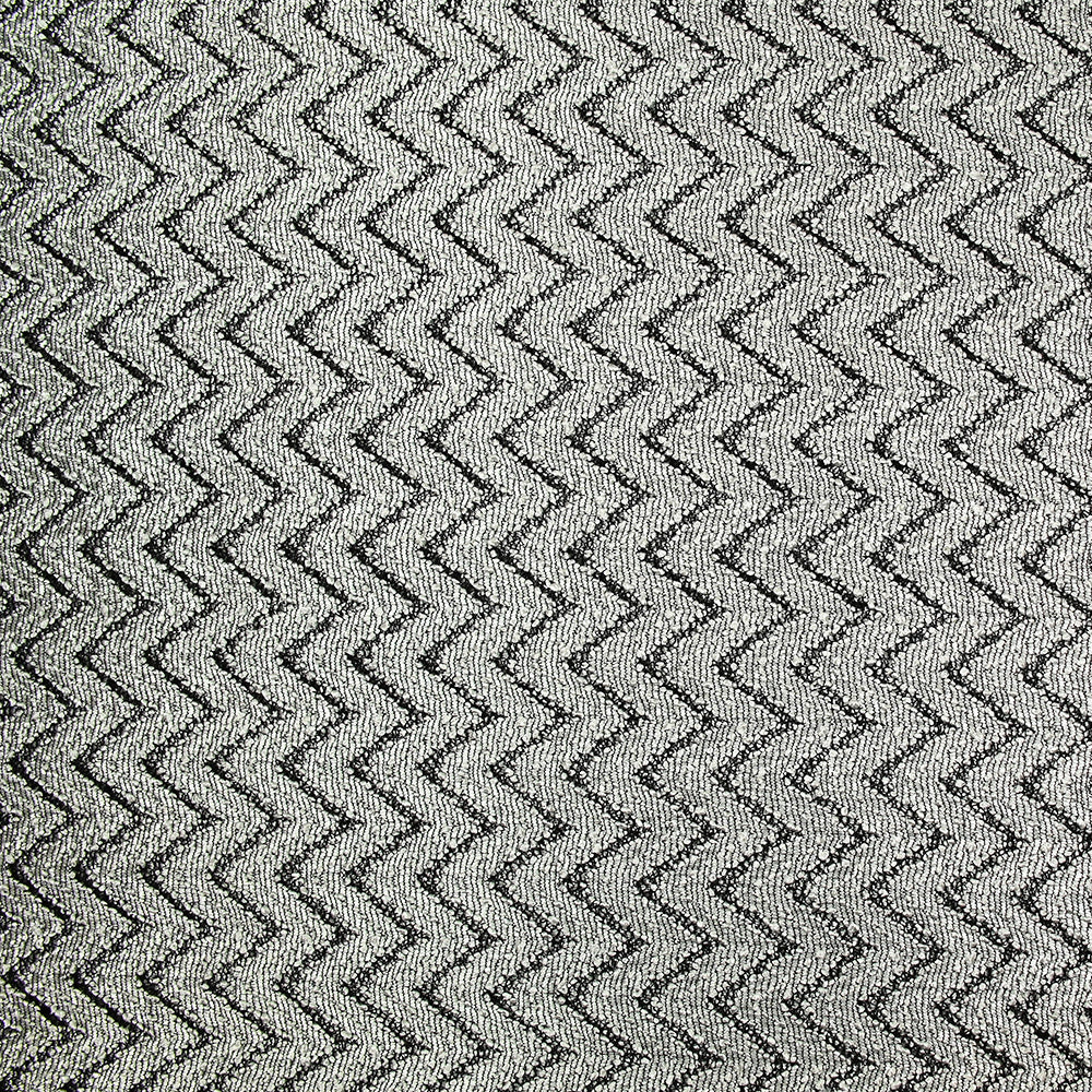 Dentelle polyester chevron blanc fond noir