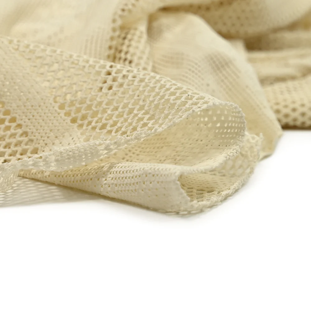 Dentelle résille polyester Emily beige clair - Image 6