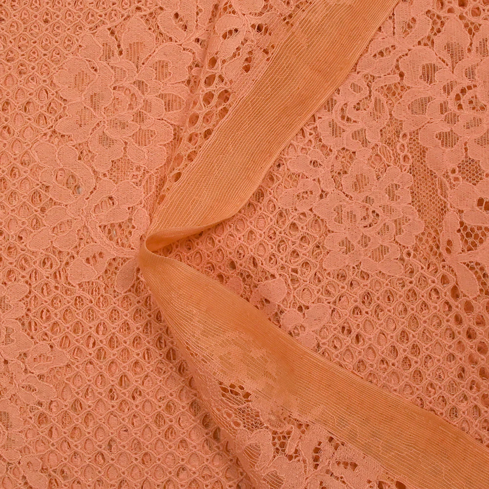 Dentelle polyester Joséphine pêche - Image 7
