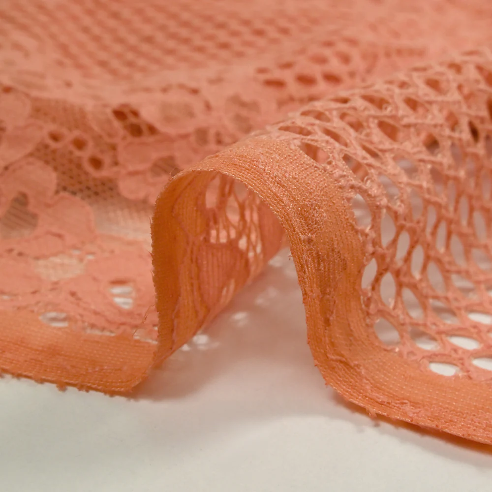 Dentelle polyester Joséphine pêche - Image 8