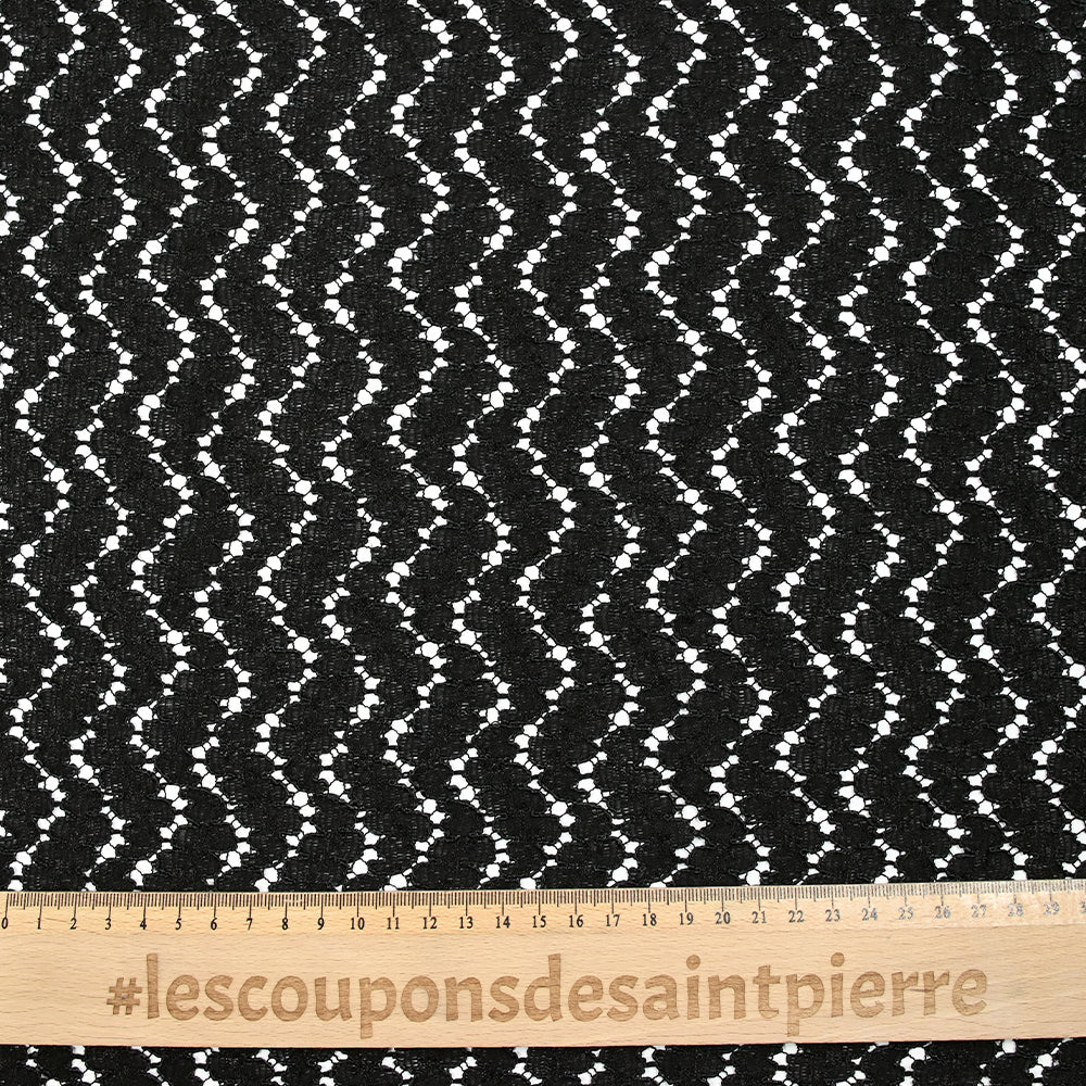 Dentelle polyester nuage noir - Image 3