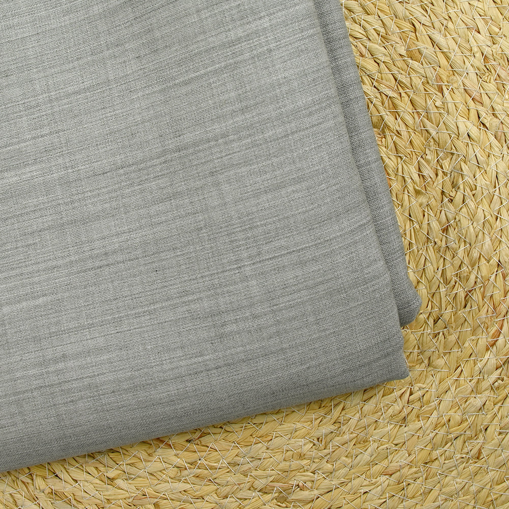 Double crêpe 100% laine gris chiné
