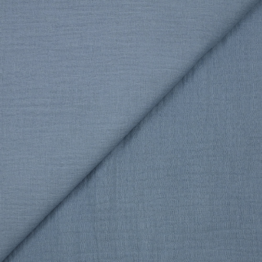 Double gaze de coton bleu ciel