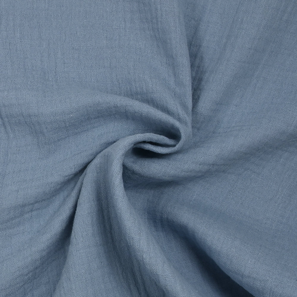 Double gaze de coton bleu ciel - Image 2