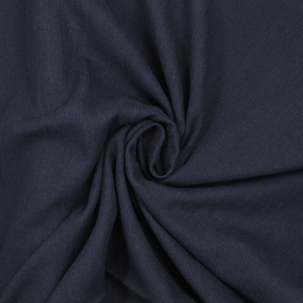 Double gaze de coton bleu marine - Image 2