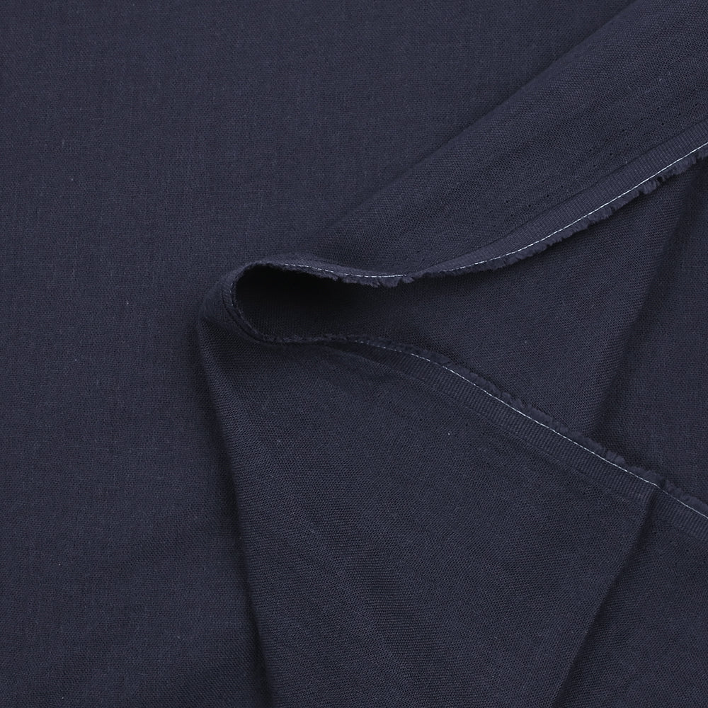 Double gaze de coton bleu marine - Image 3