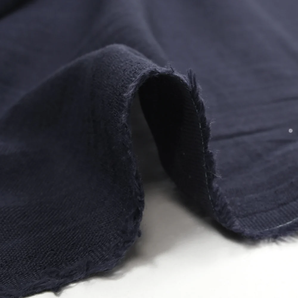 Double gaze de coton bleu marine - Image 4