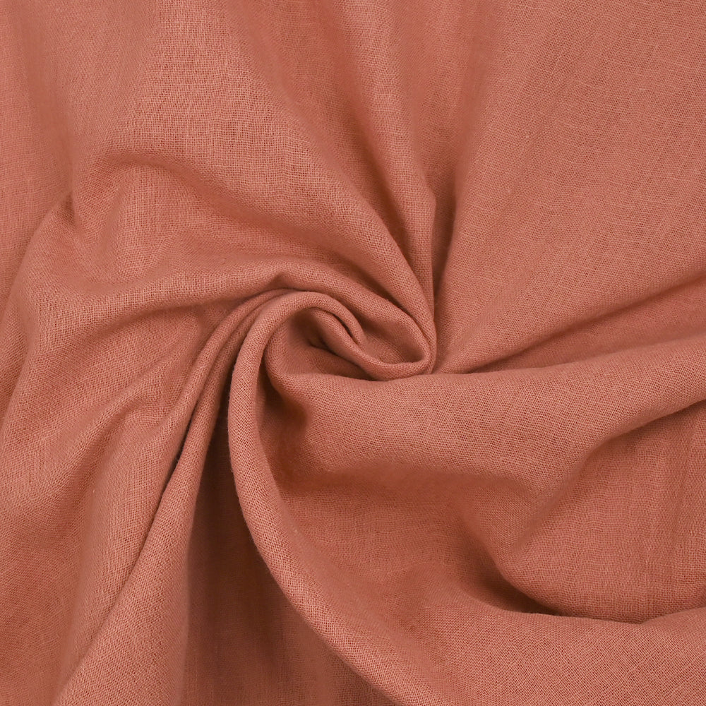 Double gaze de coton terracotta - Image 2
