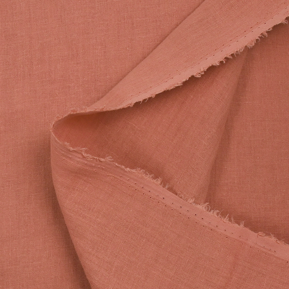 Double gaze de coton terracotta - Image 3