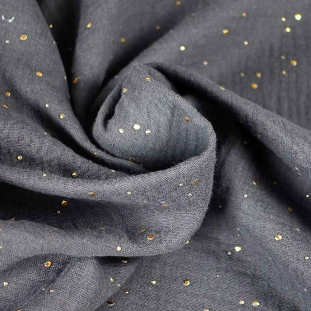 Double gaze gris confettis doré - Image 3