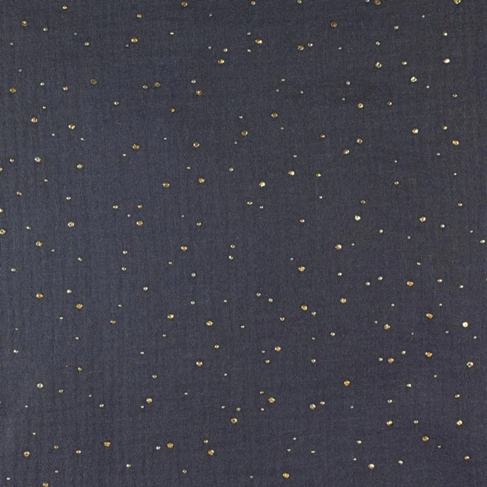 Double gaze gris confettis doré - Image 5