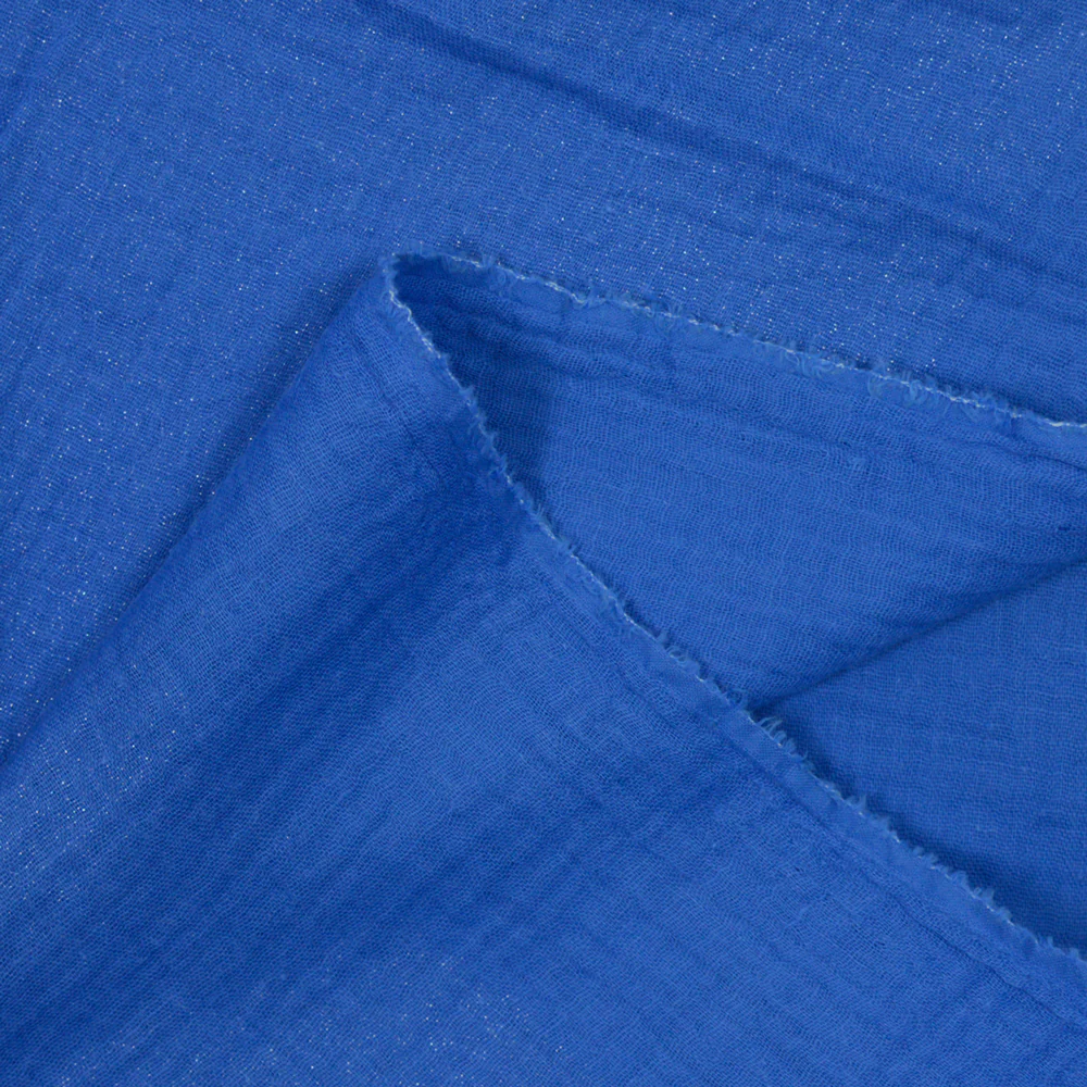 Double gaze irisée argent fond bleu lavande - Image 3