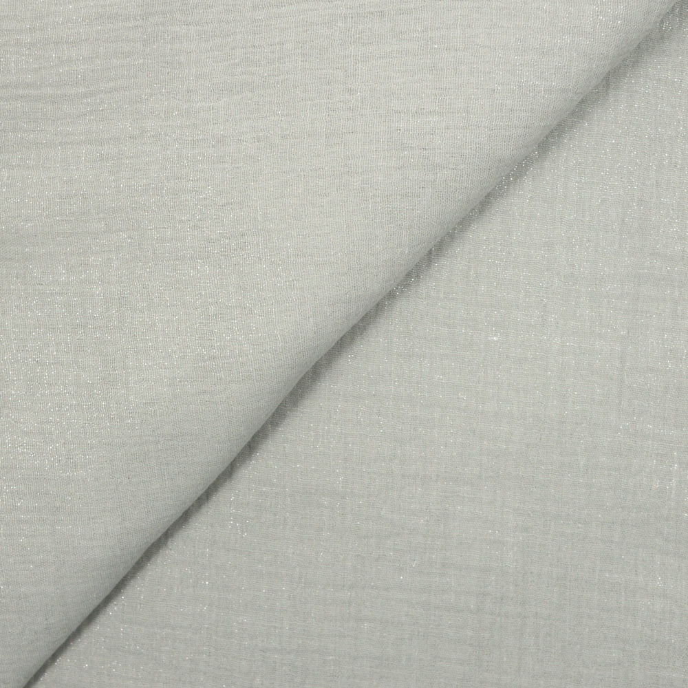 Double gaze irisée argent fond gris