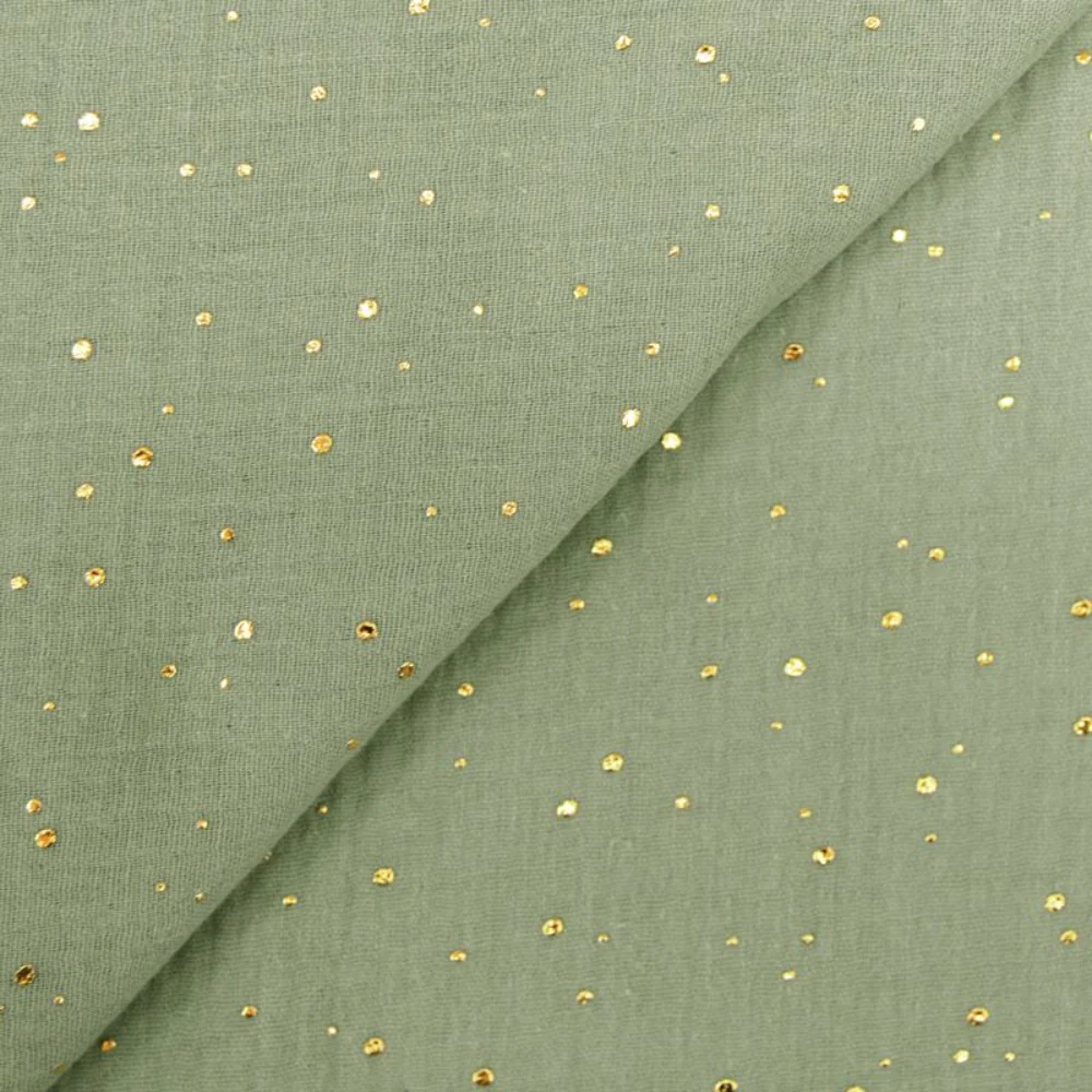 Double gaze jade confettis doré