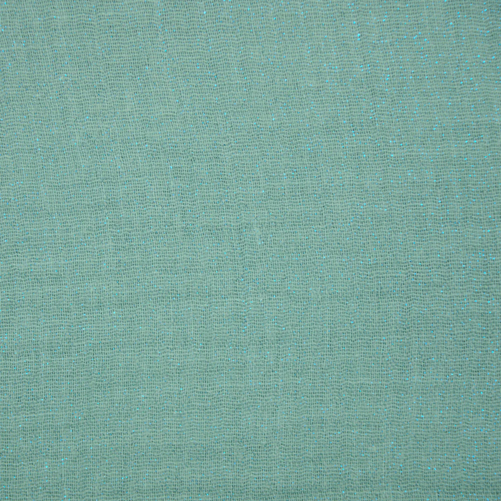 Double gaze irisée bleue fond céladon - Image 5