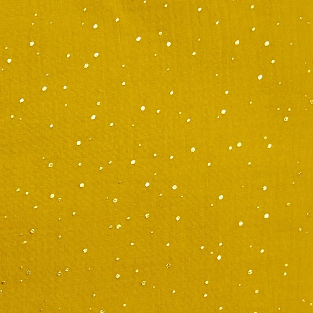 Double gaze moutarde confettis doré - Image 3
