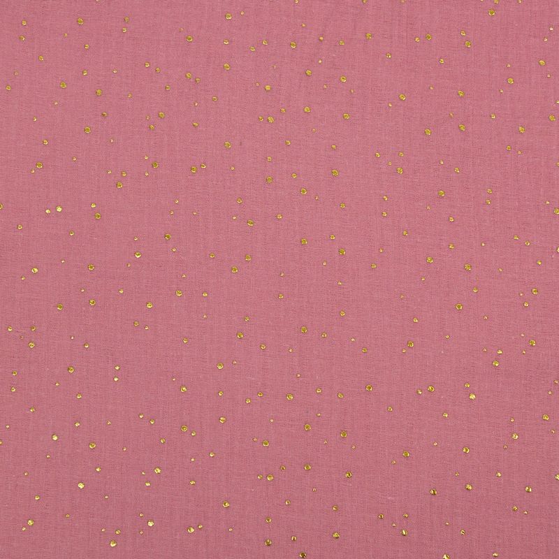 Double gaze vieux rose confettis doré - Image 2