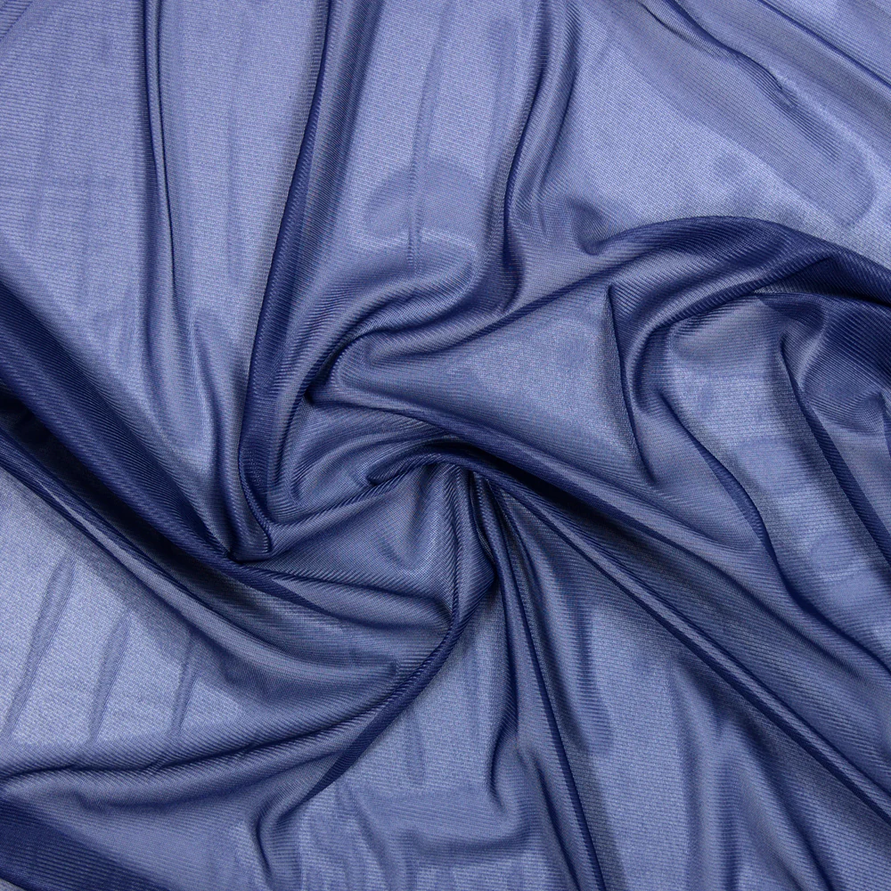 Doublure Maille bleu foncé au mètre - Image 2