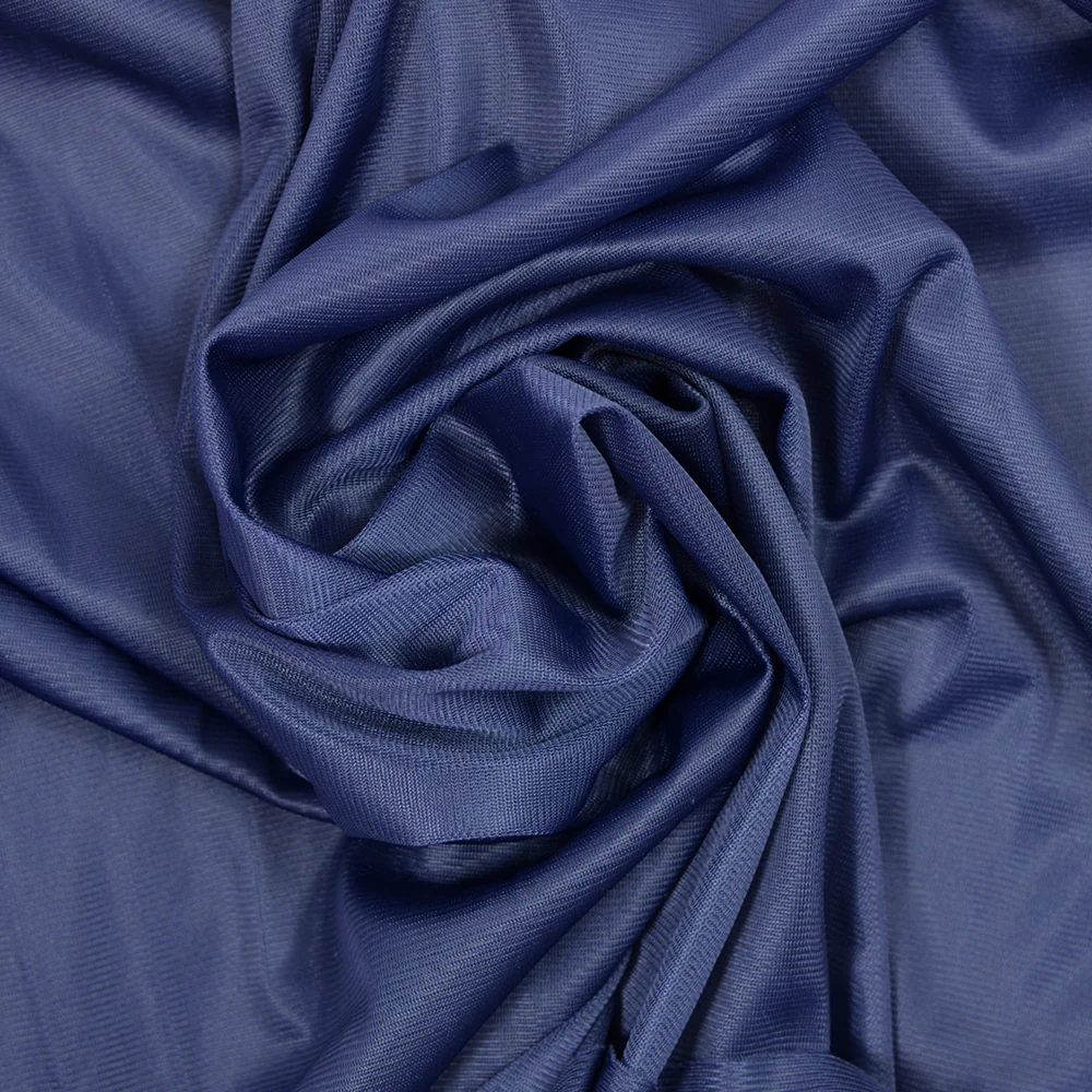 Doublure Maille bleu foncé au mètre - Image 4