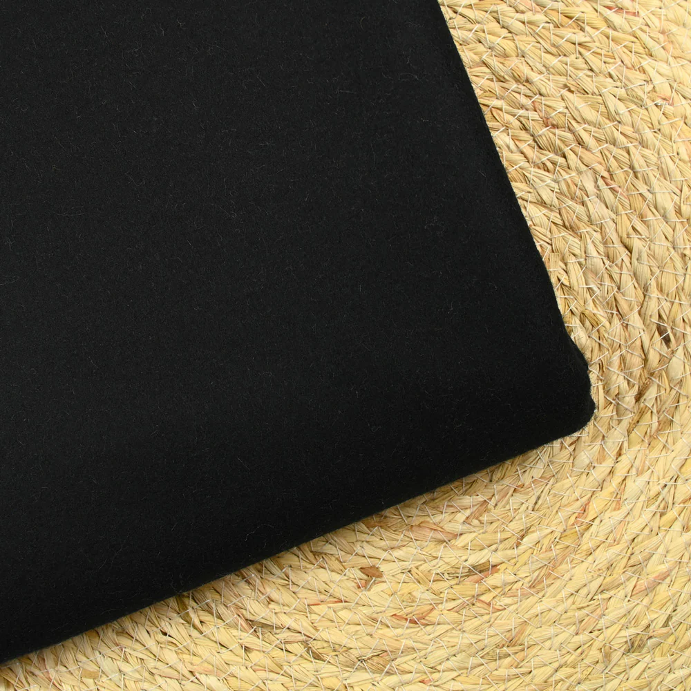 Drap de laine 100% noir