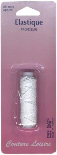 Elastique fronceur blanc - long 20 m