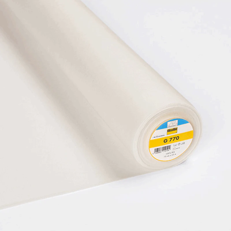 Entoilage G770 tissé thermocollant bi-élastique - Vlieseline blanc au mètre