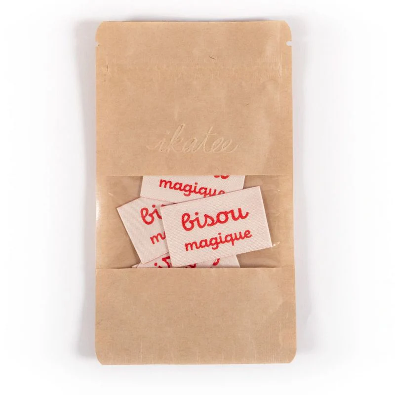 Étiquettes tissées  "Bisou Magique" x 5 - Image 2