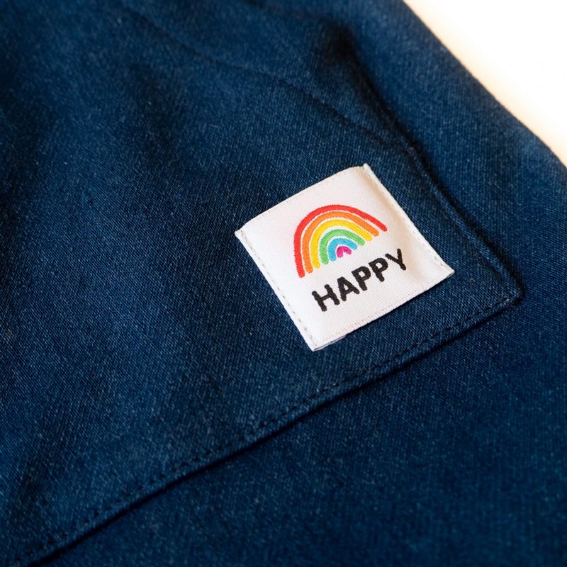 Étiquettes tissées  "Happy " x 5 - Image 2