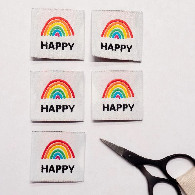 Étiquettes tissées  "Happy " x 5 - Image 8