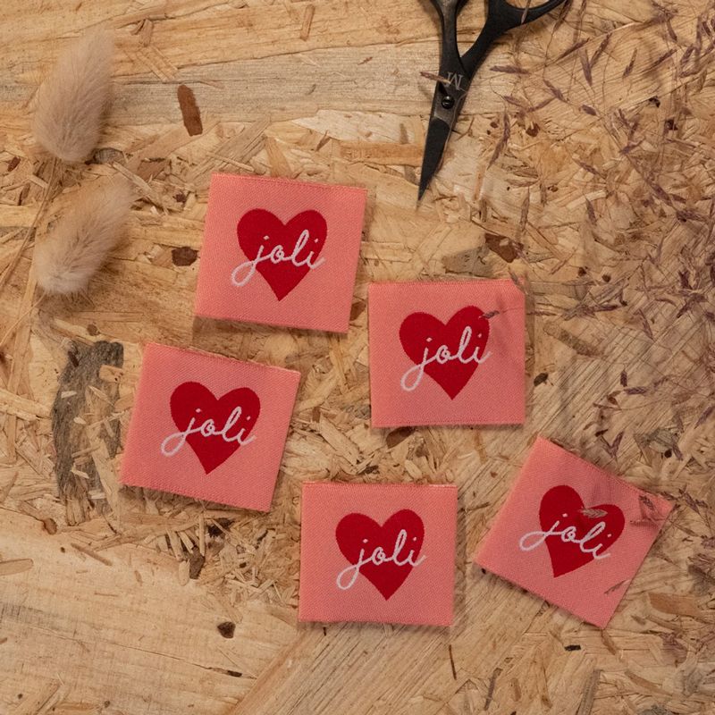 Étiquettes tissées  "Joli Coeur" x 5 - Image 4