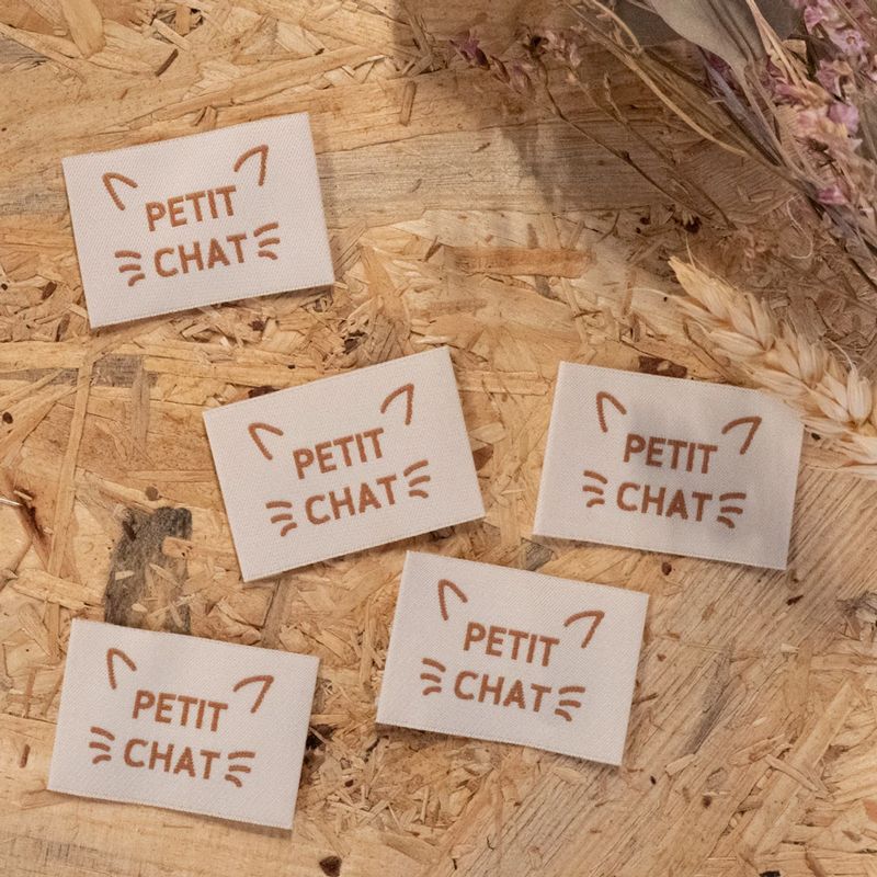 Étiquettes tissées "Petit Chat" x 5 - Image 2