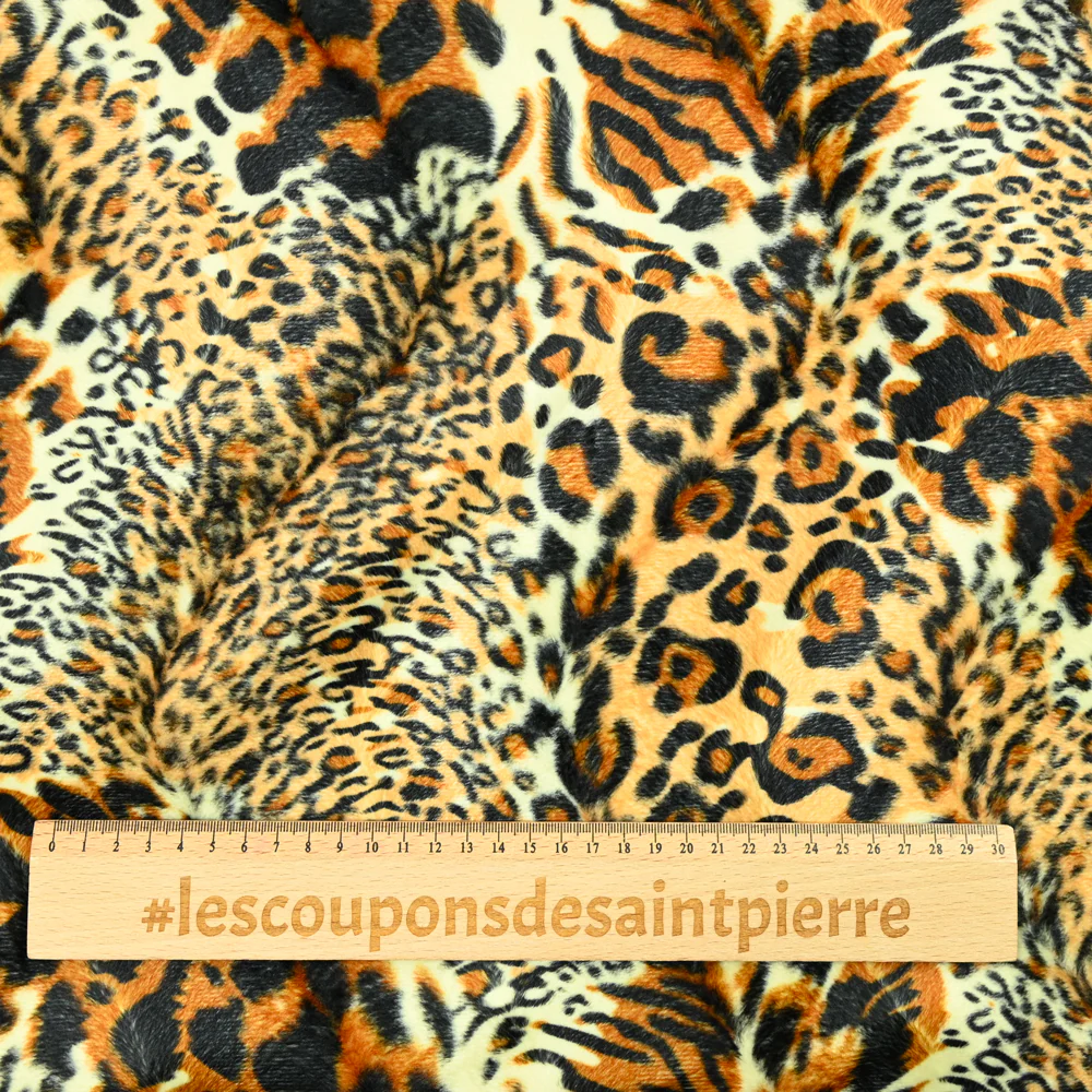 Fausse fourrure poils mi-longs safari - Image 3