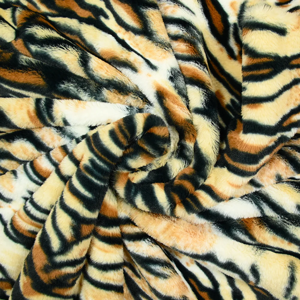 Fausse fourrure tigre fond blond - Image 2