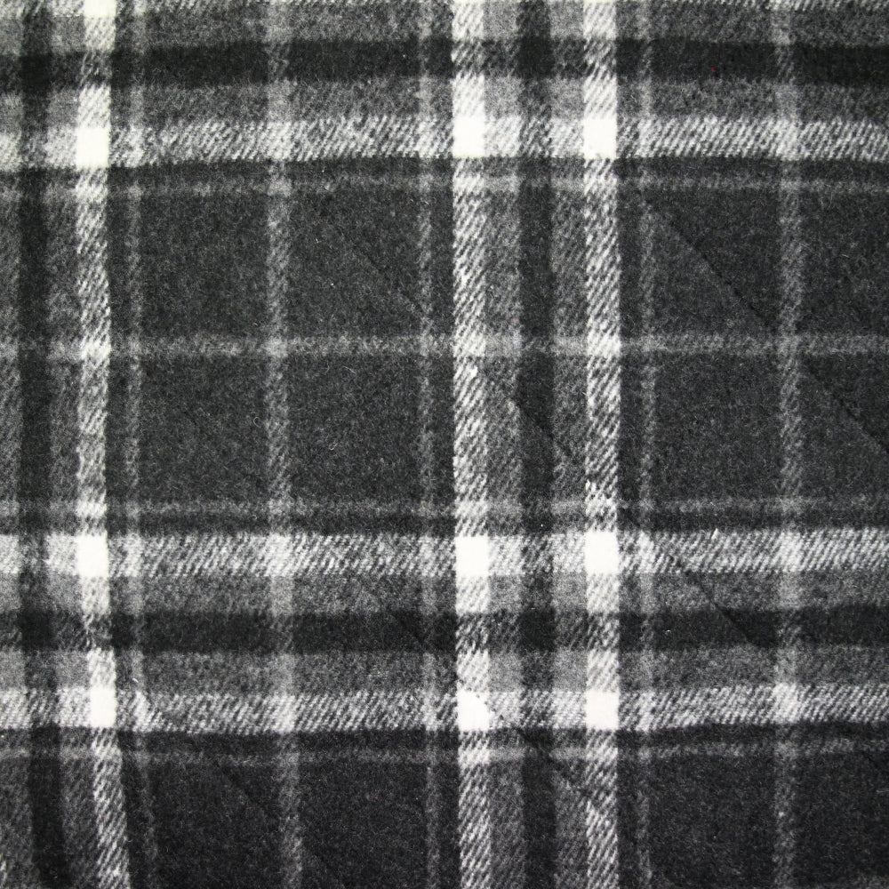 Flanelle matelassée à carreaux Adèle gris foncé - Image 4