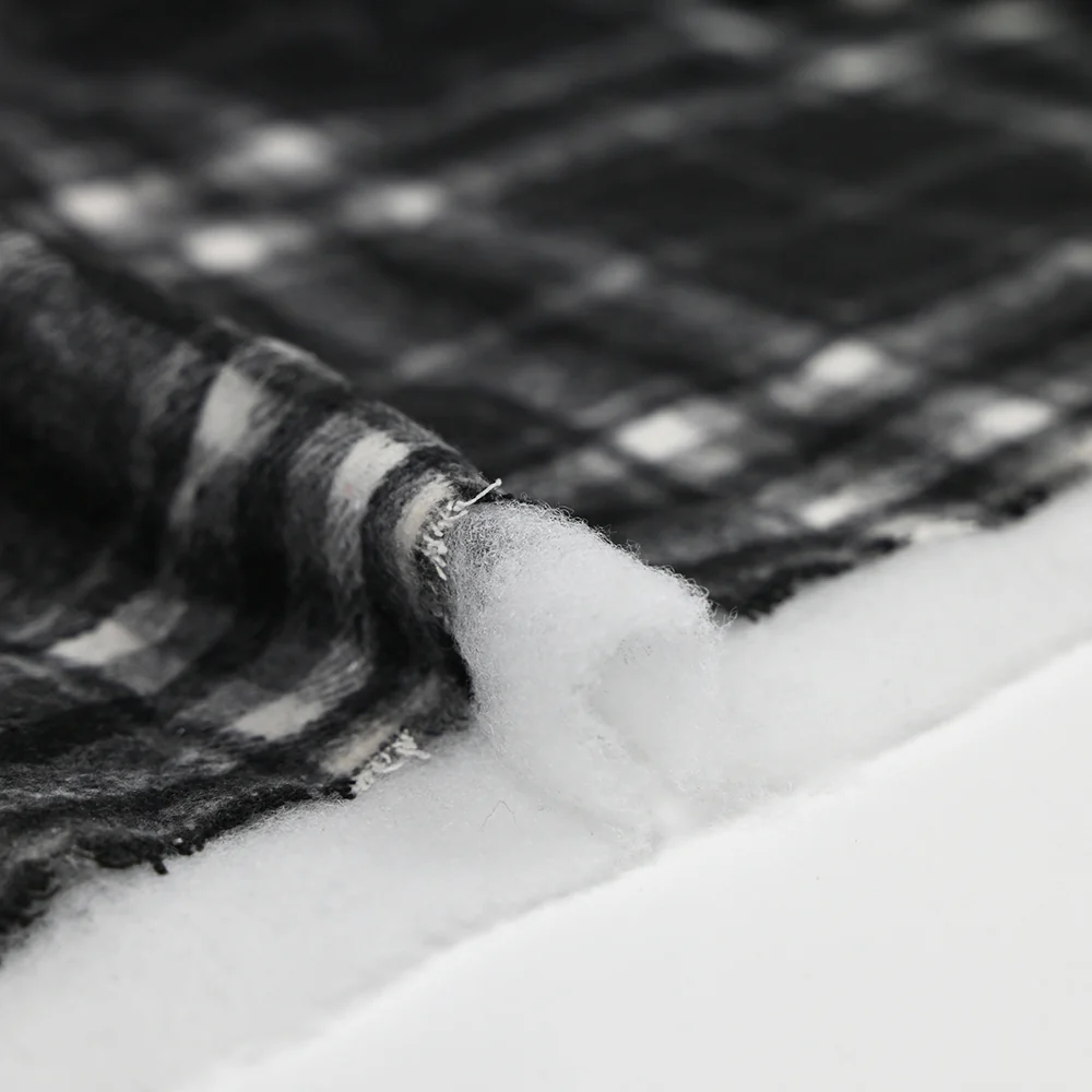 Flanelle matelassée à carreaux Adèle gris foncé - Image 5