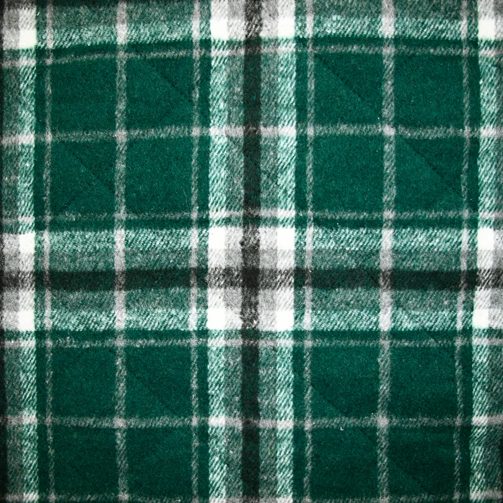 Flanelle matelassée à carreaux Adèle vert bouteille - Image 4