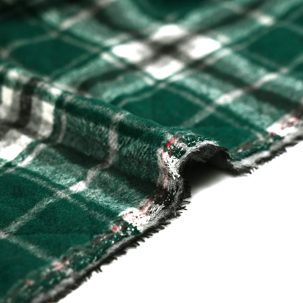 Flanelle matelassée à carreaux Adèle vert bouteille - Image 5