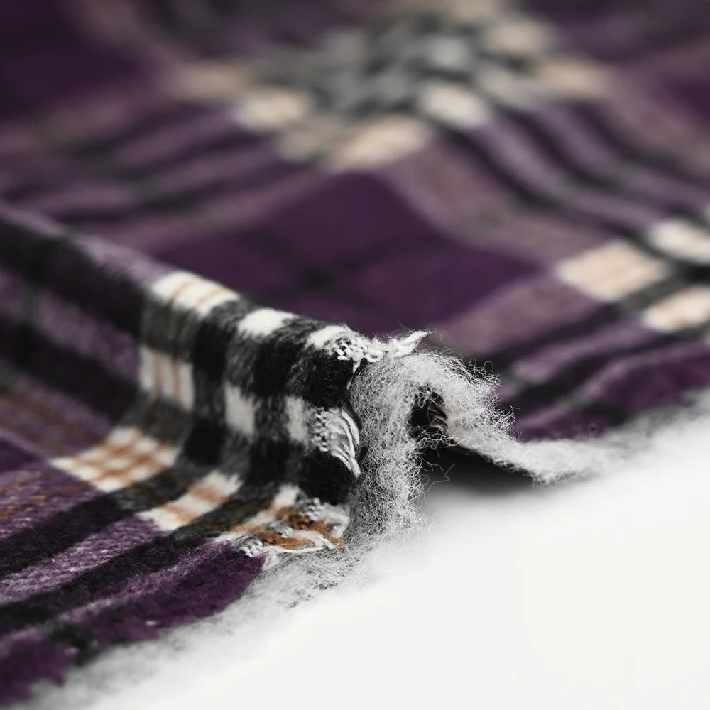 Flanelle matelassée à carreaux Carolina violet - Image 4