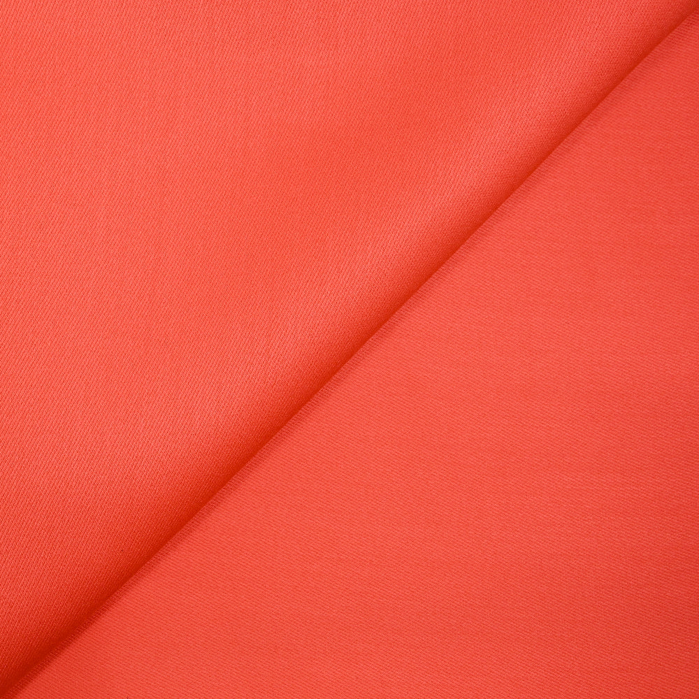 Gabardine de laine mélangée satinée orange
