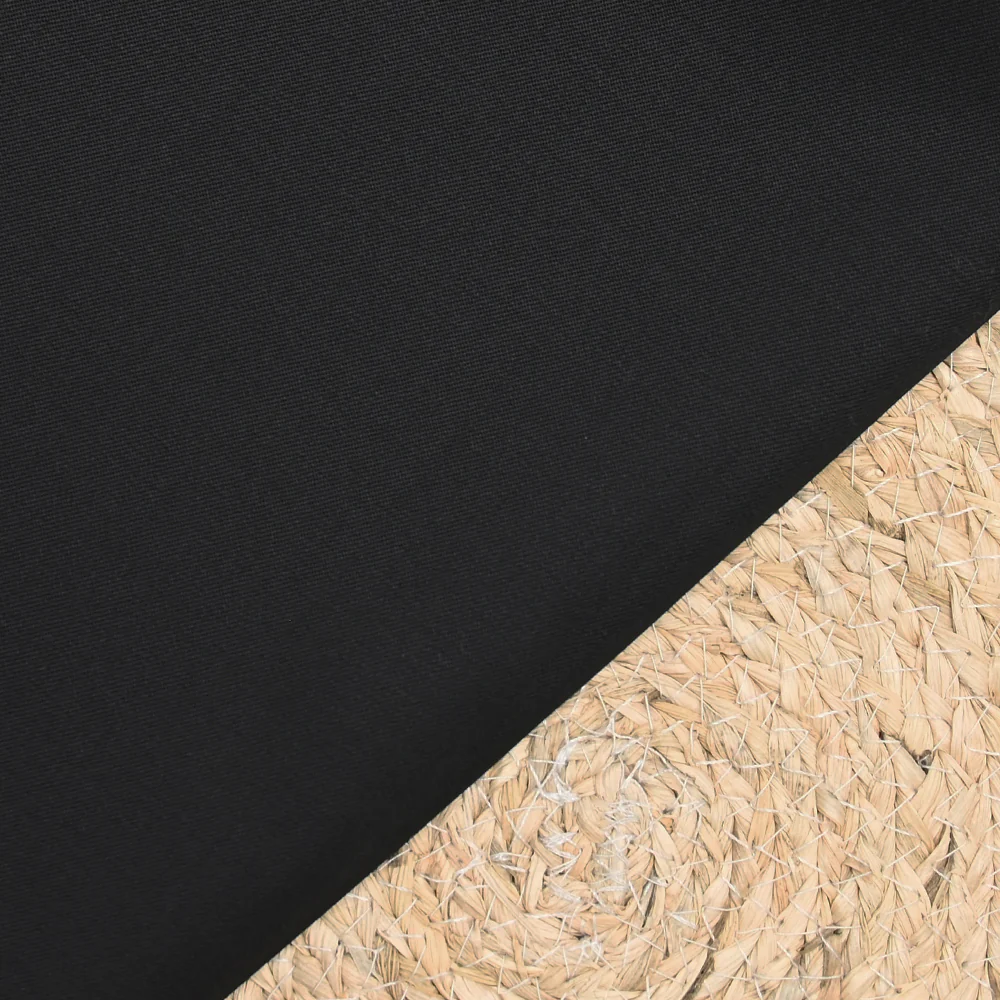 Gabardine de laine vierge noir