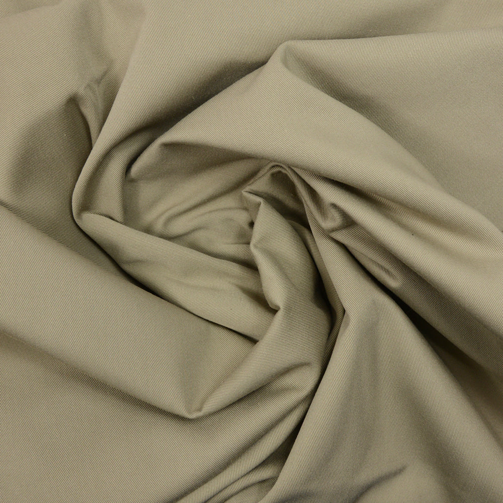 Gabardine polycoton sergé beige foncé - Image 2