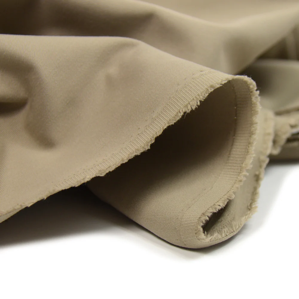 Gabardine polycoton sergé beige foncé - Image 4