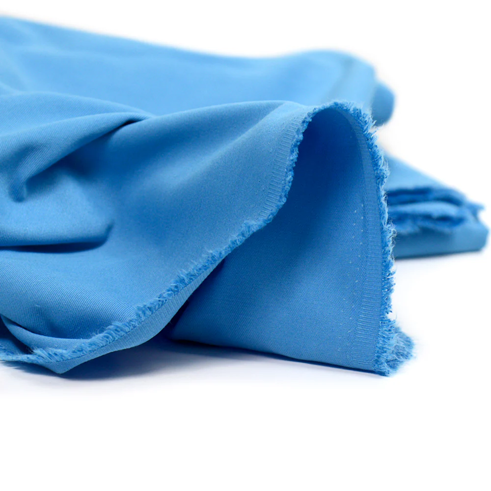 Gabardine polycoton sergé bleu de delft - Image 4